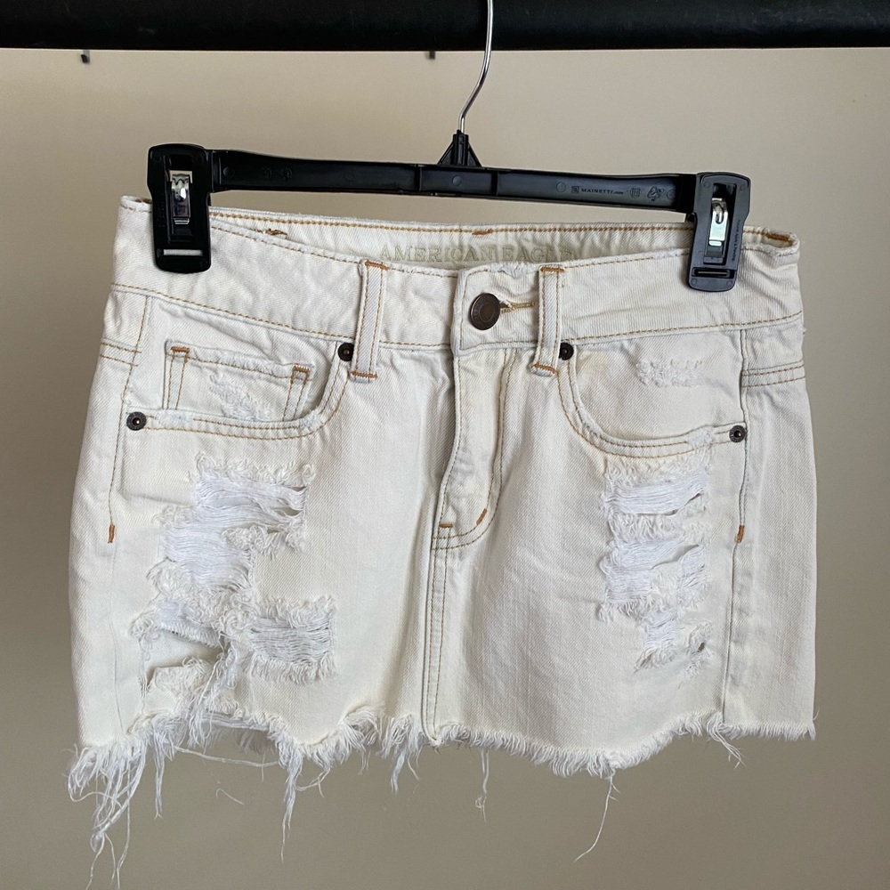 Denim mini skirt